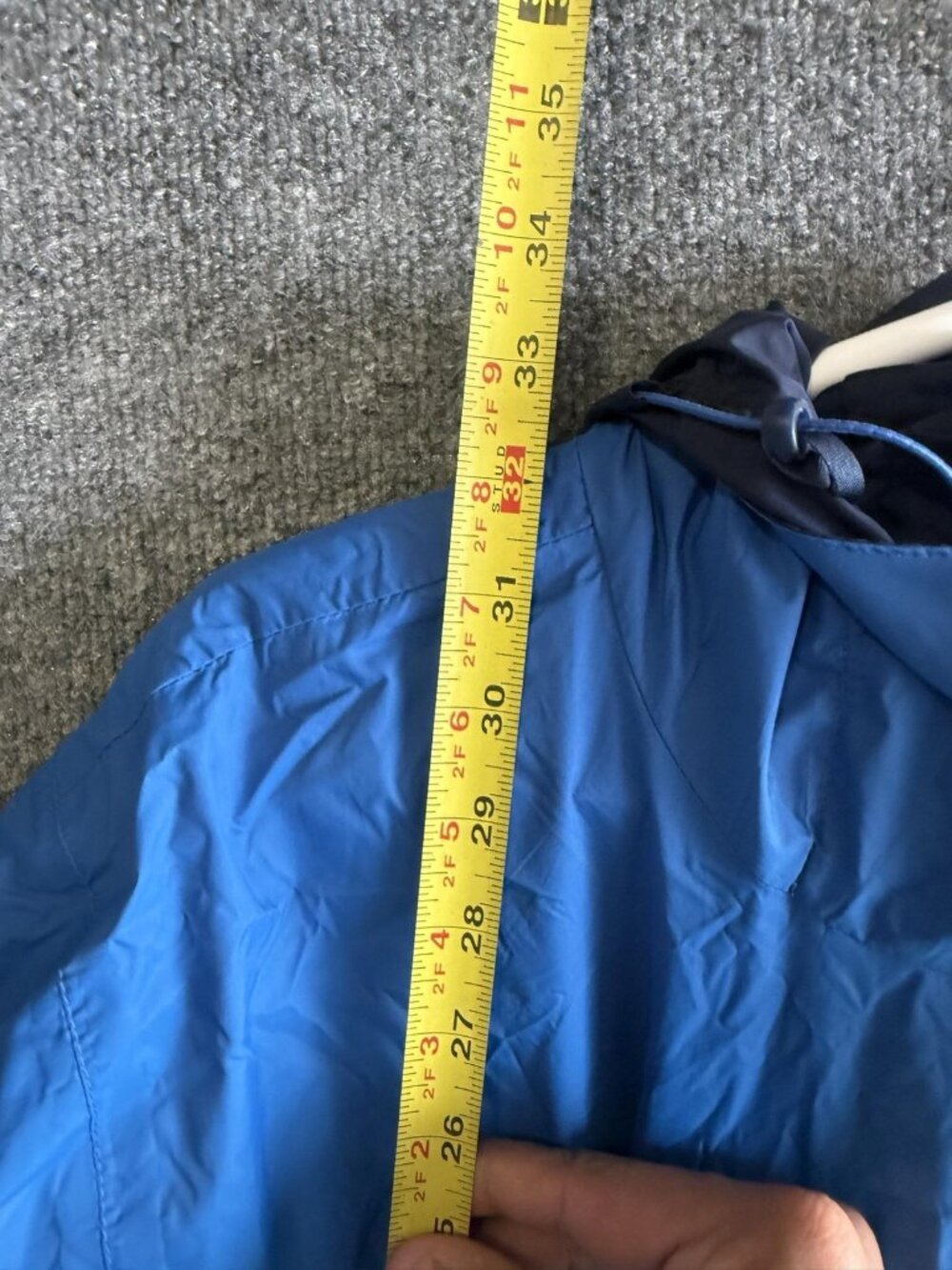 Columbia Jacket Mens LT Blue Hooded Rain Coat Full Zip Lightweight Lined Outdoor - Picture 4 of 7